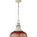 Kinsley 1 Light 14 inch Aged Galvanized Steel Pendant Ceiling Light in Red, Large