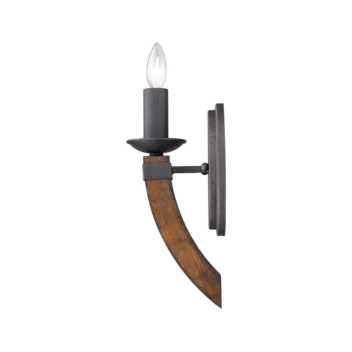 Madera 1 Light 5 inch Black Iron Wall Sconce Wall Light