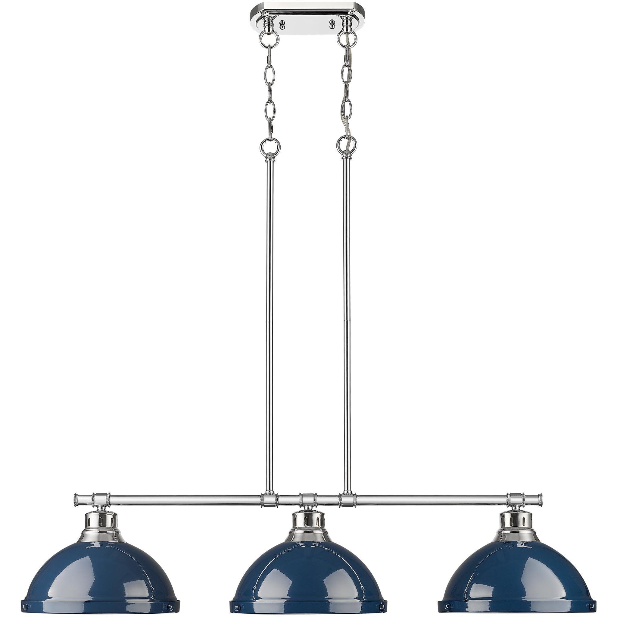 Yep Duncan Island Light Ceiling Light in Chrome, Navy