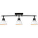 Duncan 3 Light 6.5 inch Matte Black Semi-Flush Track Light Ceiling Light in Matte White, Damp