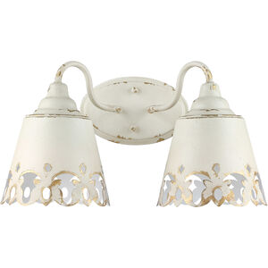 Eloise 2 Light 18 inch Antique Ivory Vanity Light Wall Light