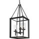 Smyth Pendant Ceiling Light in Matte Black, Clear Glass
