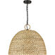 Rue Pendant Ceiling Light in Woven Sweet Grass