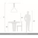Aethera LED 21.63 inch Grey Cement Pendant Ceiling Light