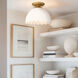 Dorinda 1 Light 12.25 inch Brushed Champagne Brass Semi-Flush Mount Ceiling Light