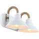 Journey 2 Light 17 inch Natural White Bath Vanity Light Wall Light
