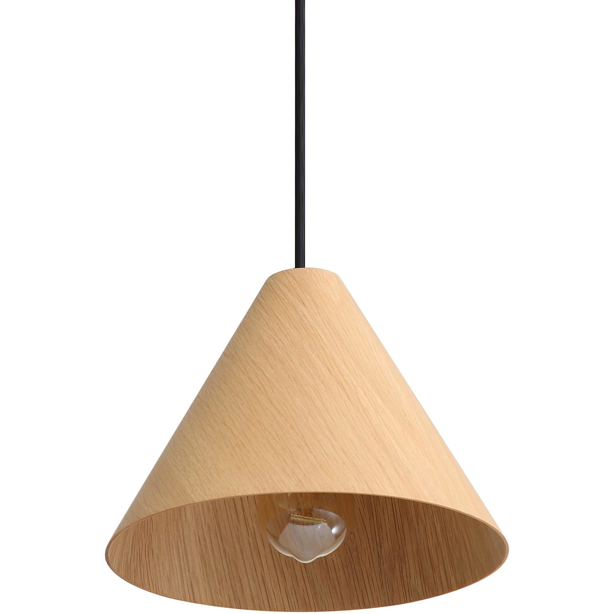 Conique 1 Light 9.88 inch Light Walnut Pendant Ceiling Light