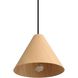 Conique 1 Light 9.88 inch Light Walnut Pendant Ceiling Light