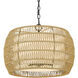 Everly Pendant Ceiling Light in Natural Rattan