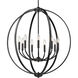 Colson 9 Light 31.25 inch Matte Black Chandelier Ceiling Light in No Shade, Large