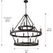 Alastair 18 Light 32 inch Matte Black Chandelier Ceiling Light
