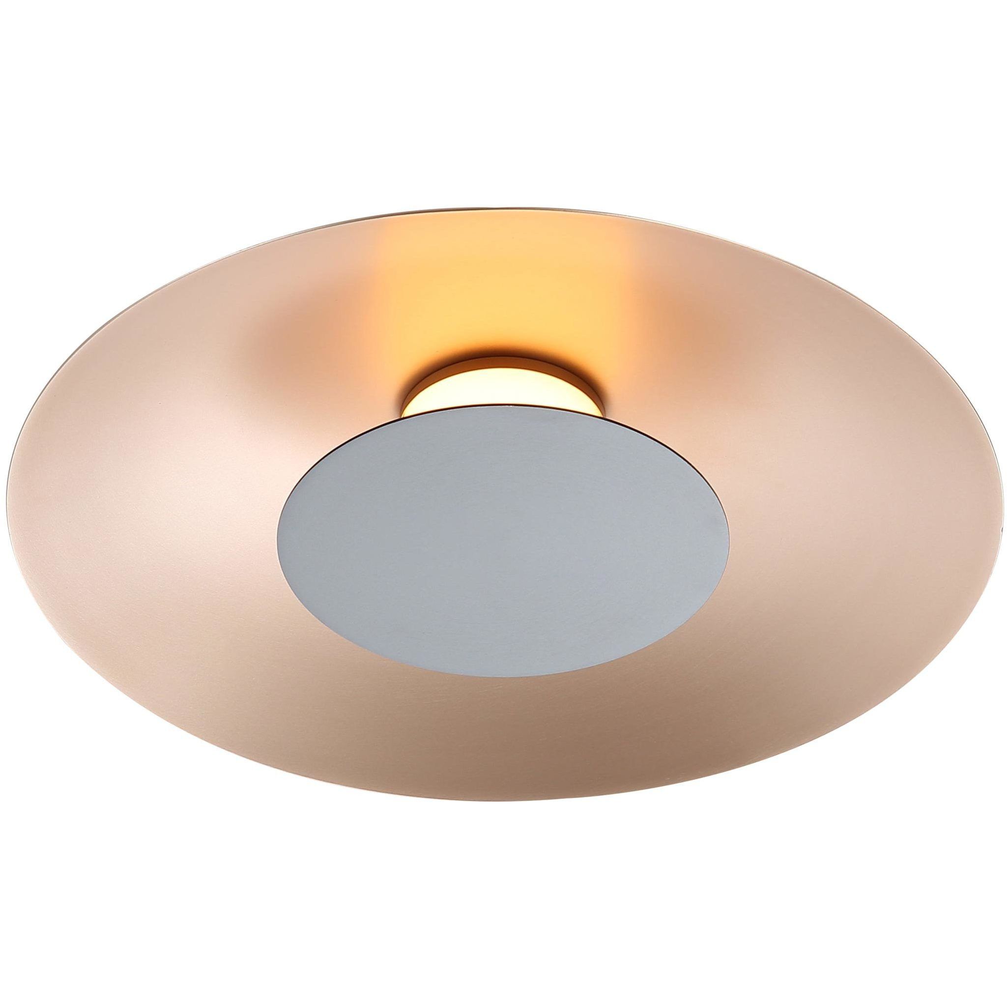 Yep Luma LED 11.75 inch French Gold Flush Mount Ceiling Light in Graphite