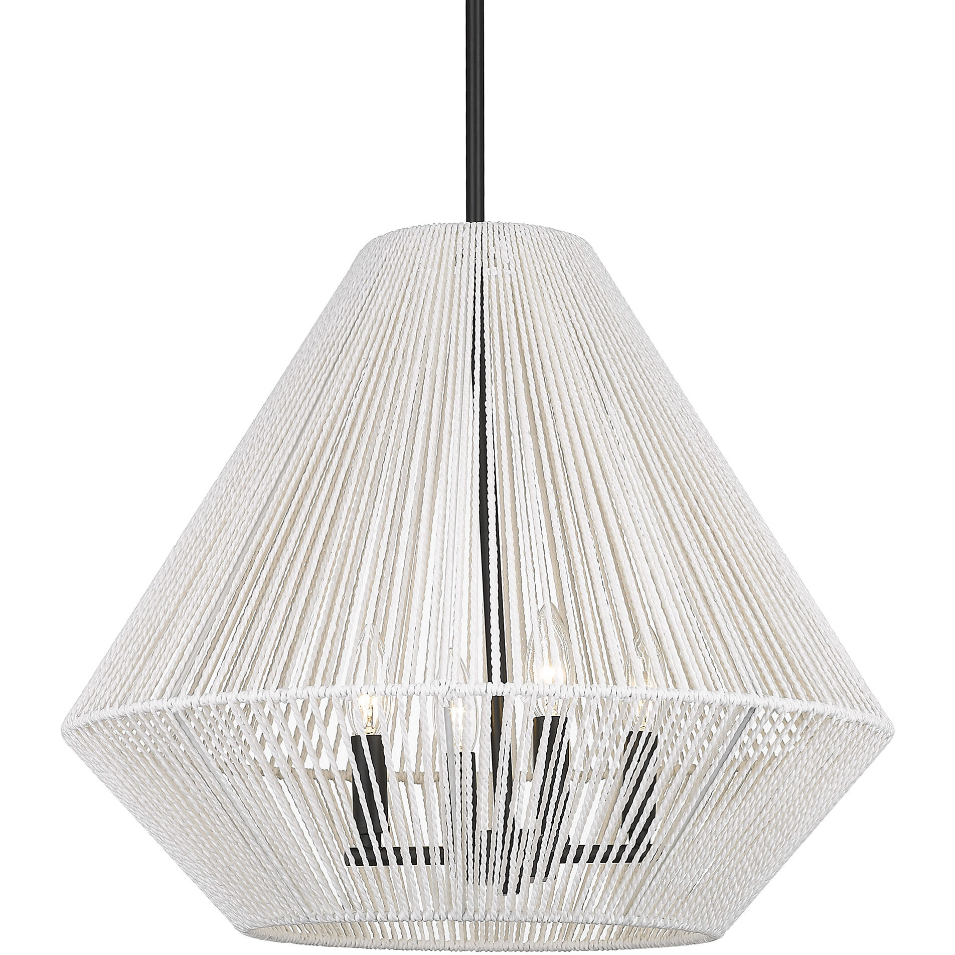 Valentina Pendant Ceiling Light in White Raphia
