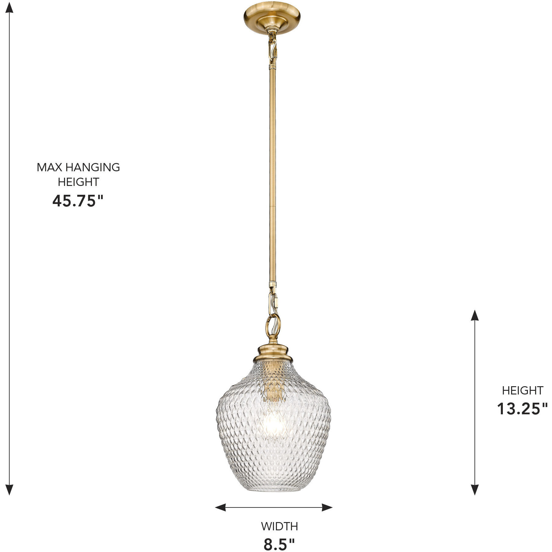Adeline Pendant Ceiling Light in Modern Brushed Gold