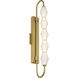 Geode 5 Light 31.75 inch Satin Brushed Gold Outdoor Wall Light