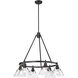 Yep Orwell 29 inch 60.00 watt Matte Black Chandelier Ceiling Light in Clear Glass