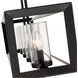 Smyth 5 Light 41 inch Matte Black Linear Pendant Ceiling Light in Clear Glass 