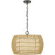Everly Pendant Ceiling Light in Natural Rattan