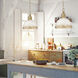 Alison 1 Light 12 inch Vintage Gold Pendant Ceiling Light in Antique Ivory, Medium