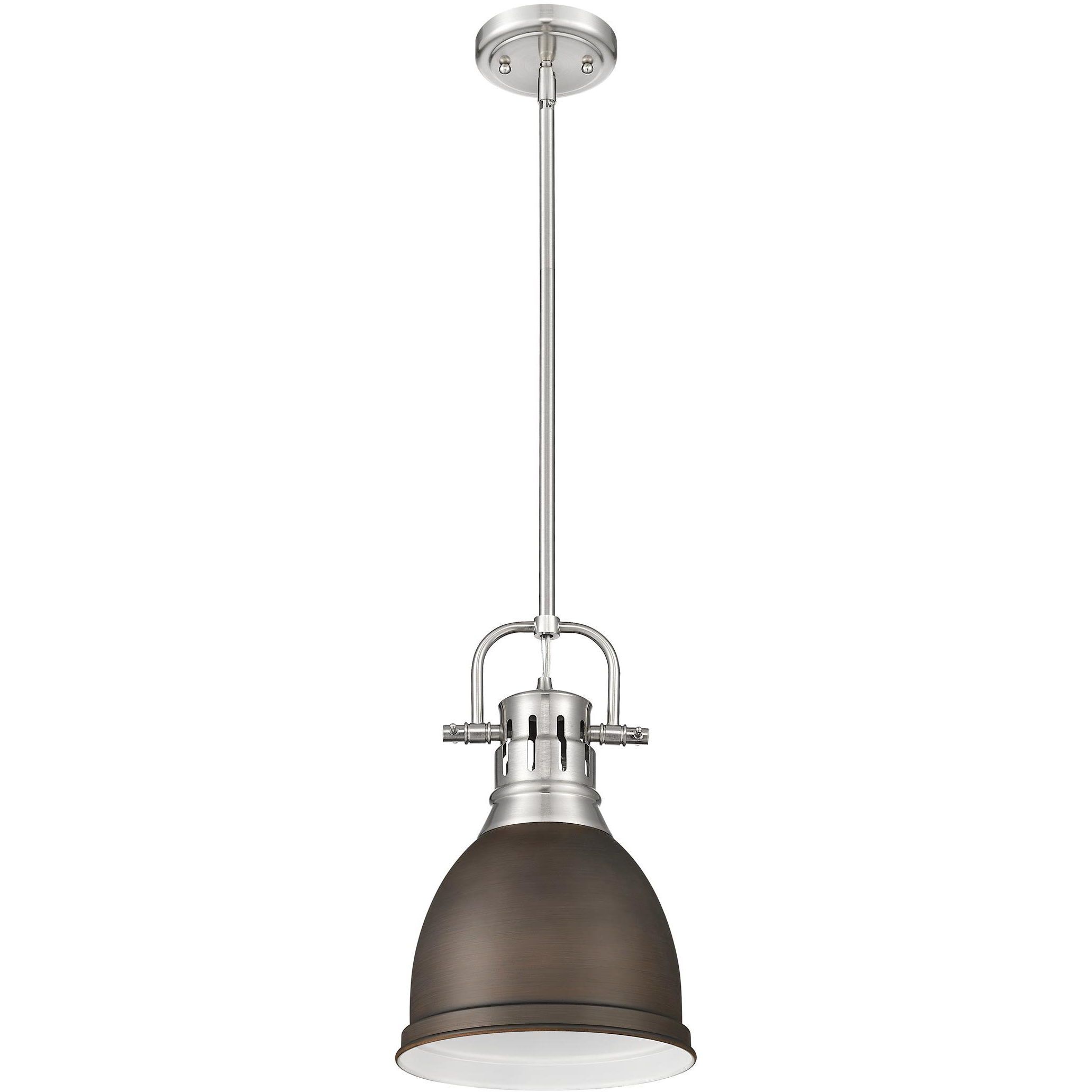 Yep Duncan 1 Light 8.88 inch Pewter Pendant Ceiling Light in Rubbed Bronze