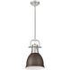 Yep Duncan 1 Light 8.88 inch Pewter Pendant Ceiling Light in Rubbed Bronze