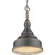 Keating Pendant Ceiling Light in Antique Black Iron, Small