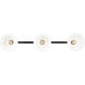 Carver 3 Light 35.5 inch Matte Black Linear Pendant Ceiling Light in Vintage Milk Glass