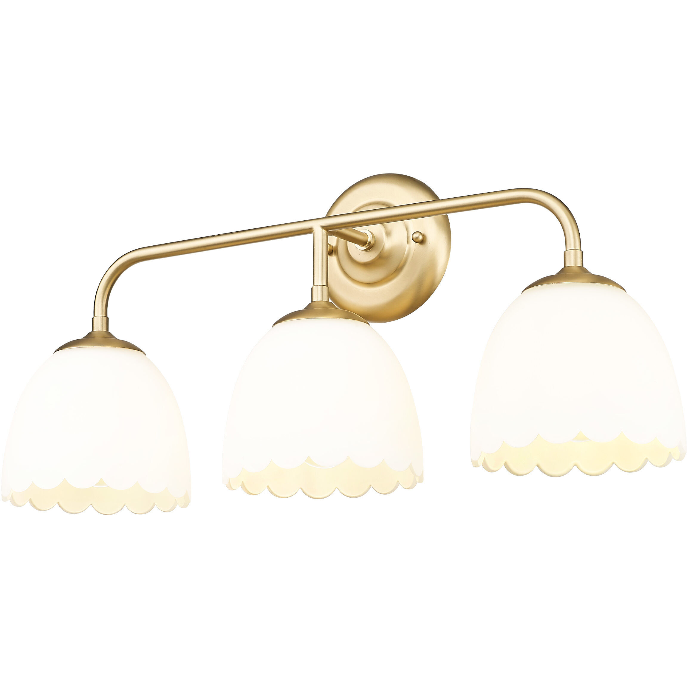 Dorinda Vanity Wall Light in Brushed Champagne Brass