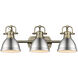 Duncan 3 Light 24.5 inch Aged Brass Bath Vanity Light Wall Light in Pewter