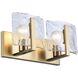 Aenon 2 Light 14.25 inch Brushed Champagne Bronze Vanity Light Wall Light