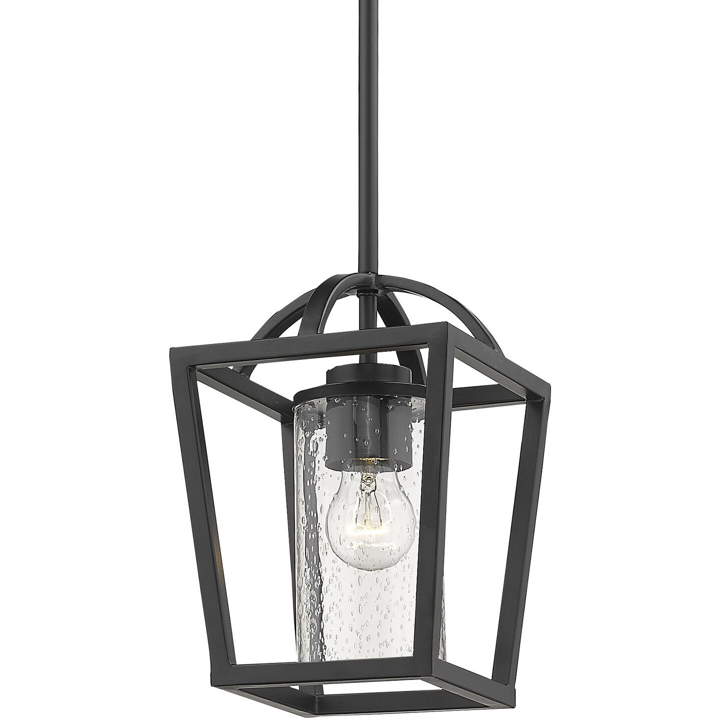 Mercer 1 Light 7 inch Matte Black/Chrome Pendant Ceiling Light
