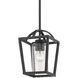 Mercer 1 Light 7 inch Matte Black/Chrome Pendant Ceiling Light
