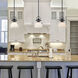 Hines 1 Light 7 inch Matte Black Mini Pendant Ceiling Light in Opal Glass