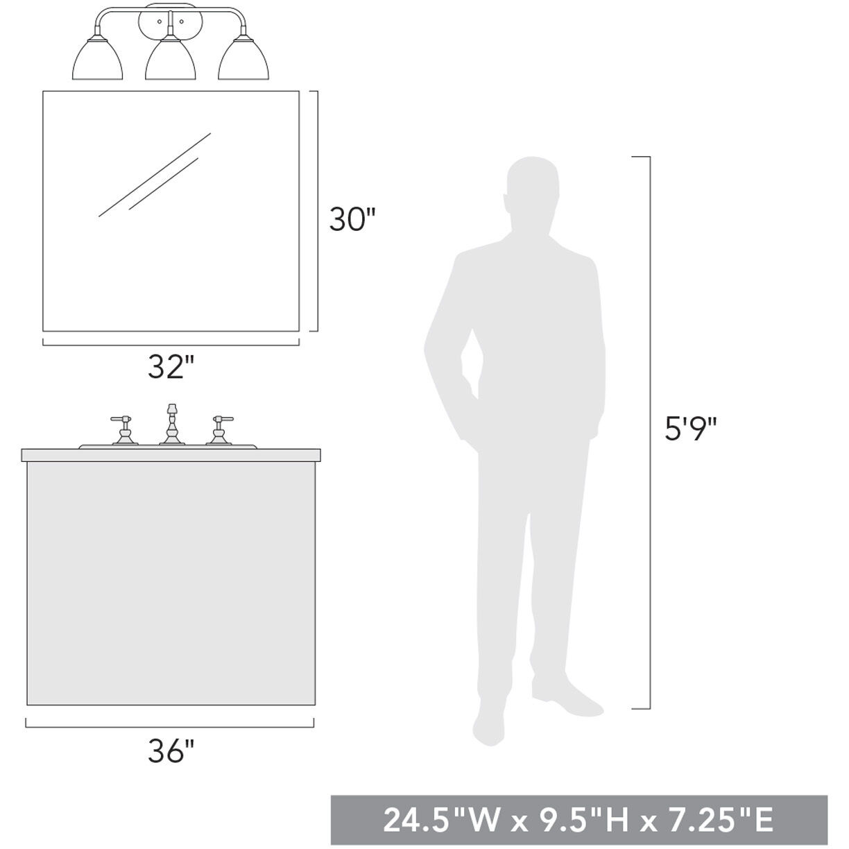 Yep Zoey Vanity Wall Light in Olympic Gold, Matte Gray