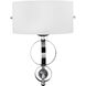 Cerchi 1 Light 12 inch Chrome Wall Sconce Wall Light, Damp