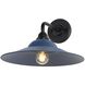 Croma 1 Light 9 inch Matte Black Outdoor Wall Sconce in No Glass, Matte Blue