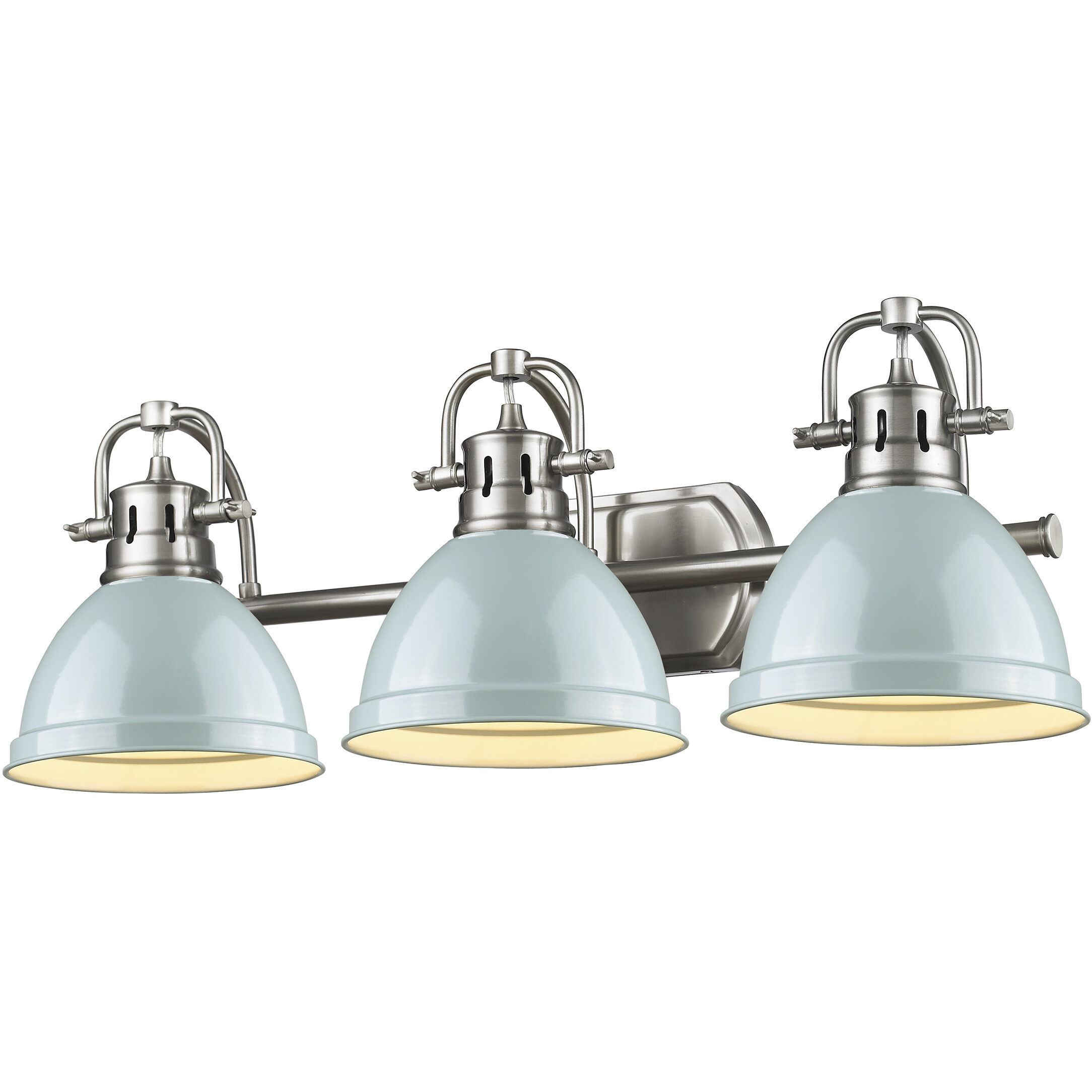 Yep Duncan Vanity Wall Light in Pewter, Seafoam