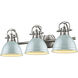 Yep Duncan Vanity Wall Light in Pewter, Seafoam