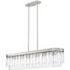 Ciara Linear Pendant Ceiling Light in Peruvian Silver