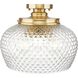 Adeline 3 Light 14 inch Modern Brushed Gold Semi-Flush Ceiling Light