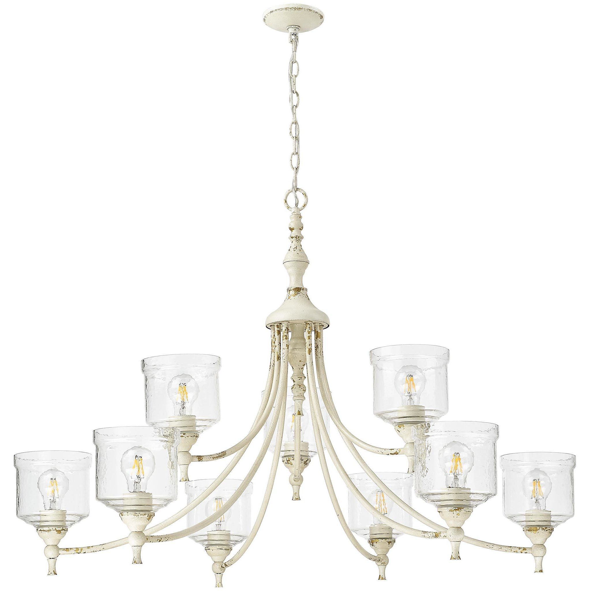 Keating 9 Light 44 inch Antique Ivory Chandelier Ceiling Light