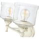 Keating 2 Light 15 inch Antique Ivory Vanity Light Wall Light