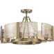 Aenon 4 Light 22 inch Brushed Champagne Brass Semi-Flush Mount Ceiling Light