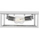 Wesson 2 Light 12 inch Chrome Flush Mount Ceiling Light