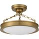 Cameron 1 Light 16.5 inch Brushed Champagne Brass Semi-Flush Mount Ceiling Light