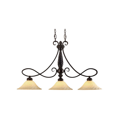 Torbellino 3 Light 42 inch Cordoban Bronze Linear Pendant Ceiling Light