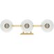Elliott 3 Light 24.5 inch Brushed Champagne Bronze Vanity Light Wall Light in Alabaster