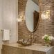 Yep Elliott Vanity Wall Light in Brushed Champagne Brass, Ribbed