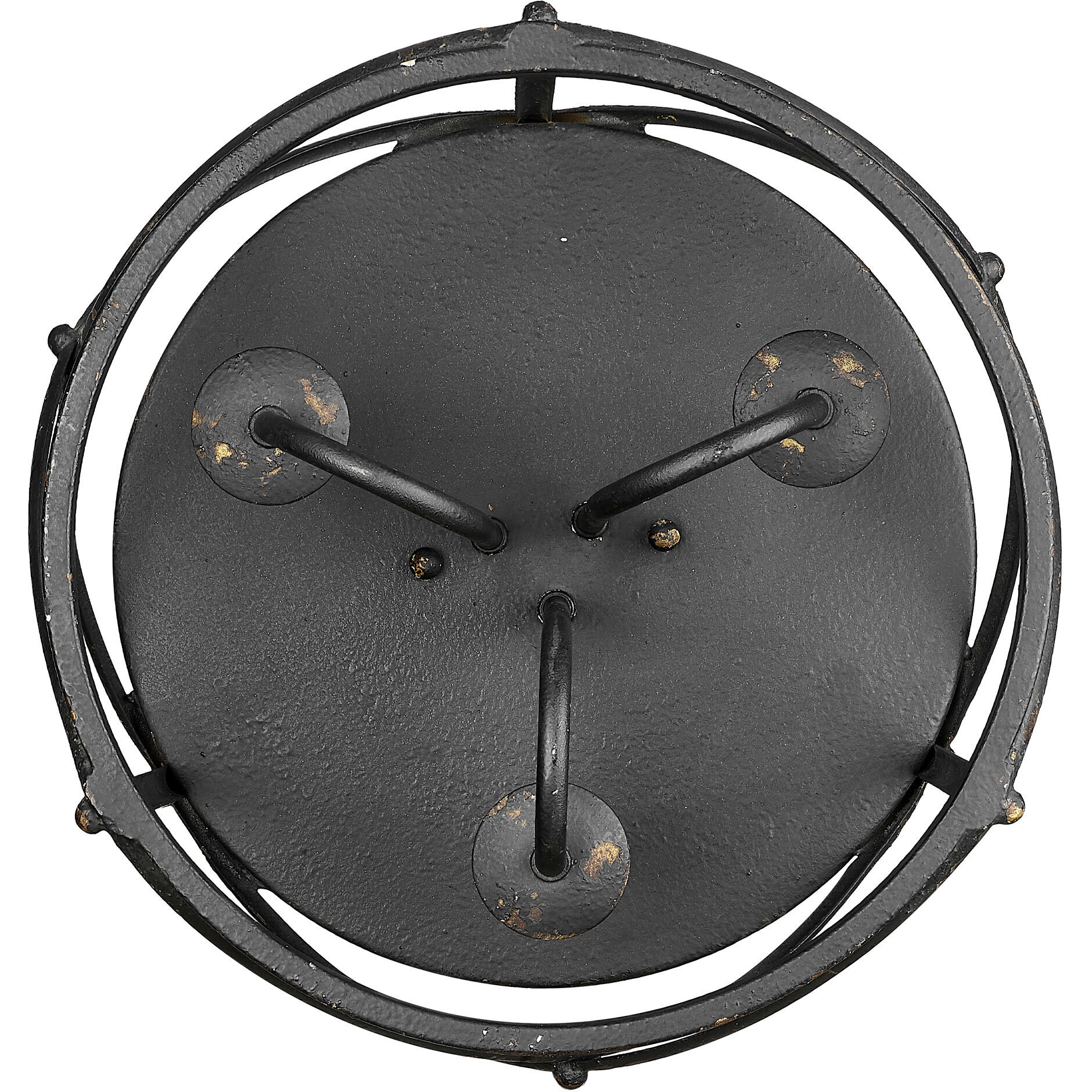 Alcott 3 Light 15 inch Antique Black Iron Flush Mount Ceiling Light