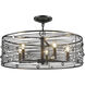Bijoux 5 Light 26 inch Brushed Etruscan Bronze Semi-Flush Ceiling Light
